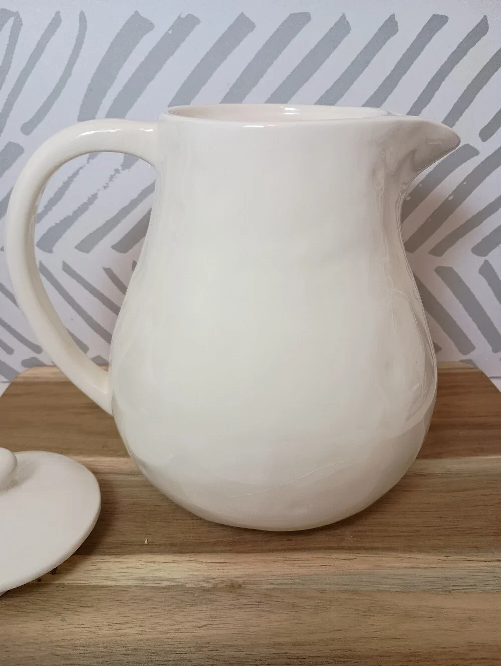 Rae Dunn White Ceramic Pitcher - TEA